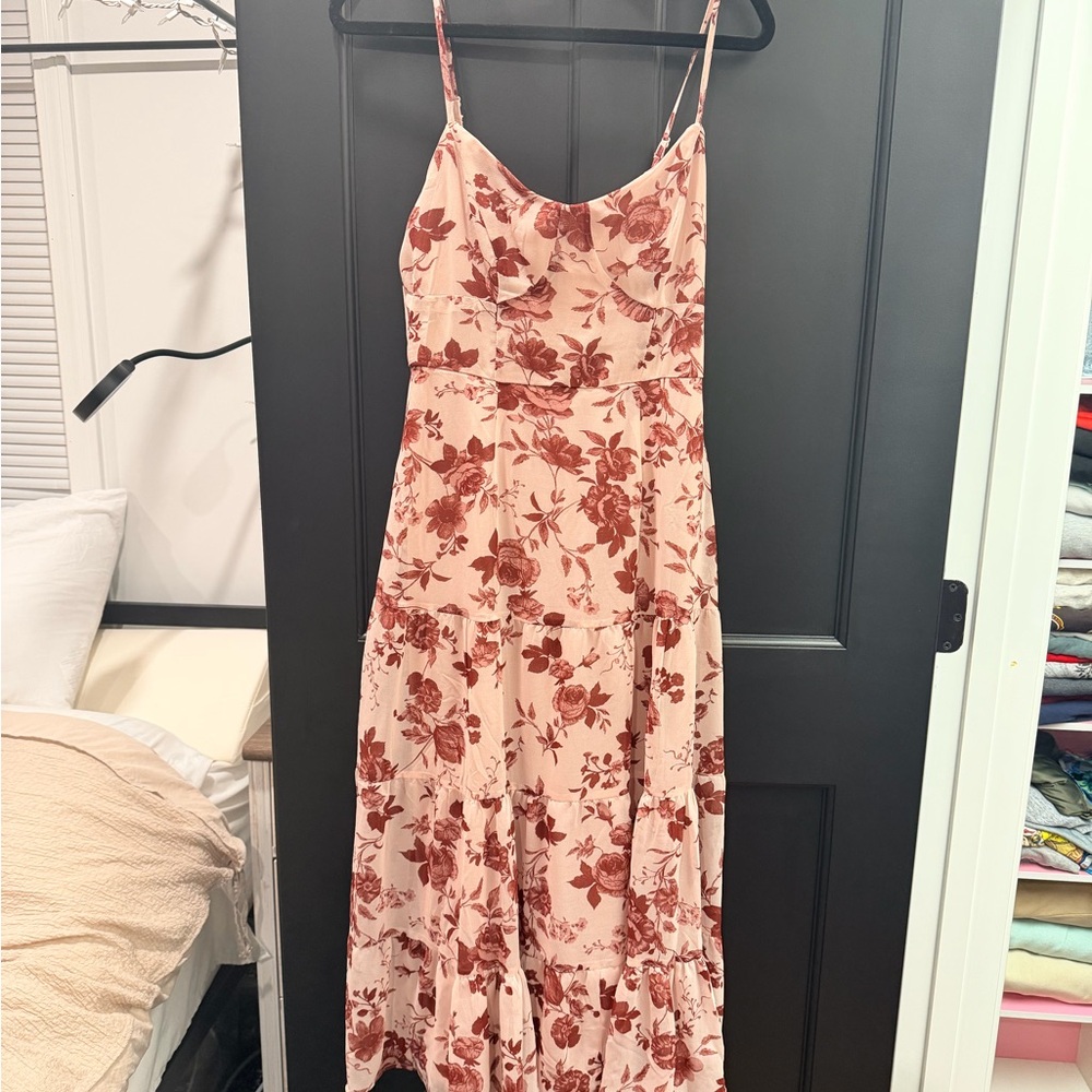Trixxi Blush Floral Maxi Dress